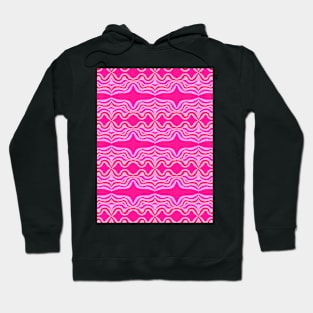 Swirling retro pink Hoodie